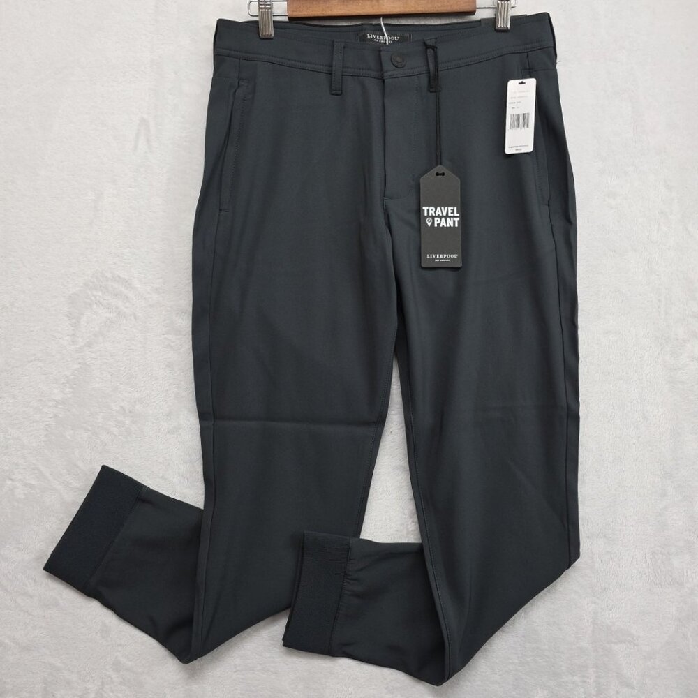 Liverpool Jeans Los Angeles Mens The Travel Pant 32X30 (31x29.5) Flint Blue Gray